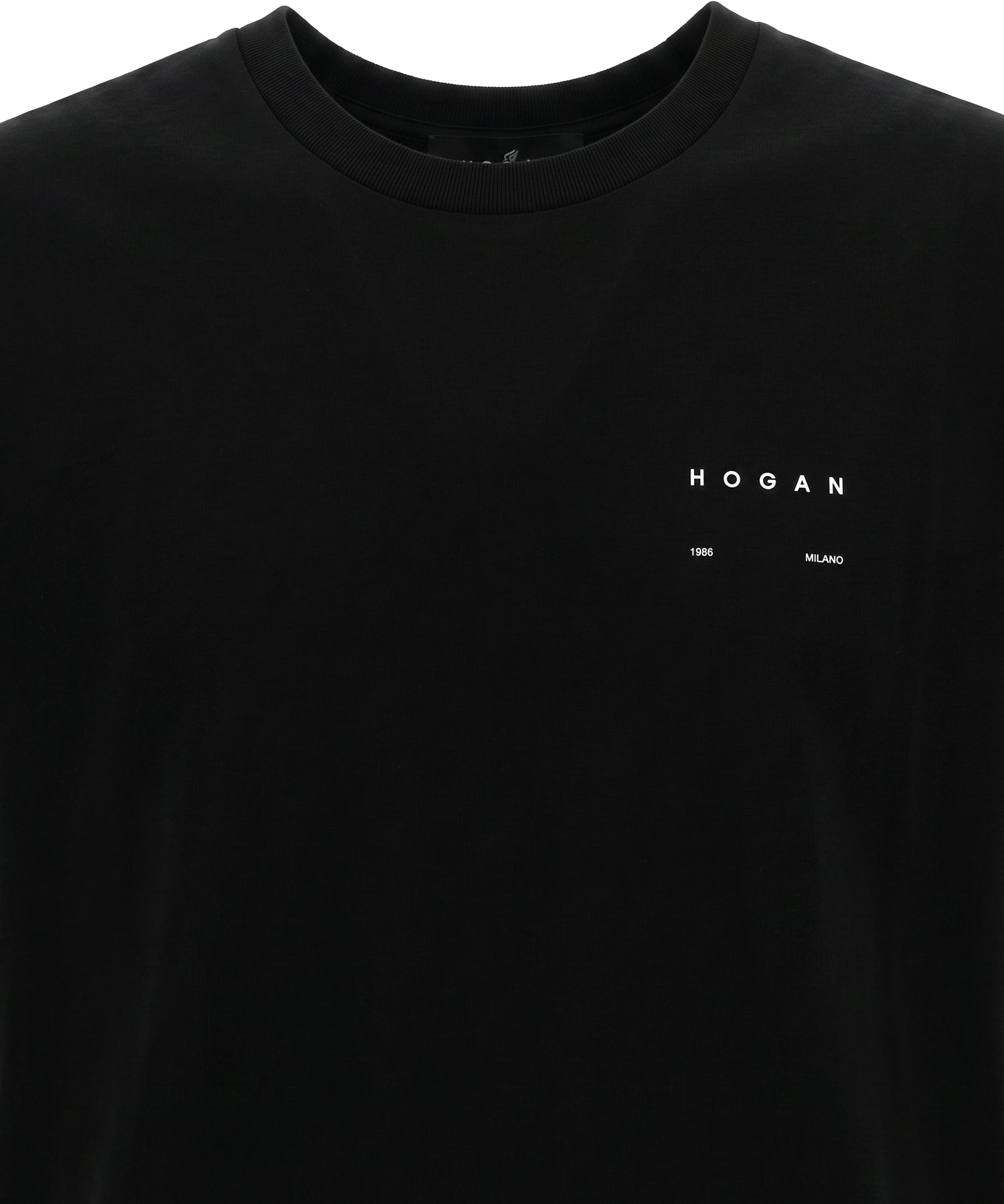 T-shirt in cotone con logo KQMB3522360ZFV B999 HOGAN 