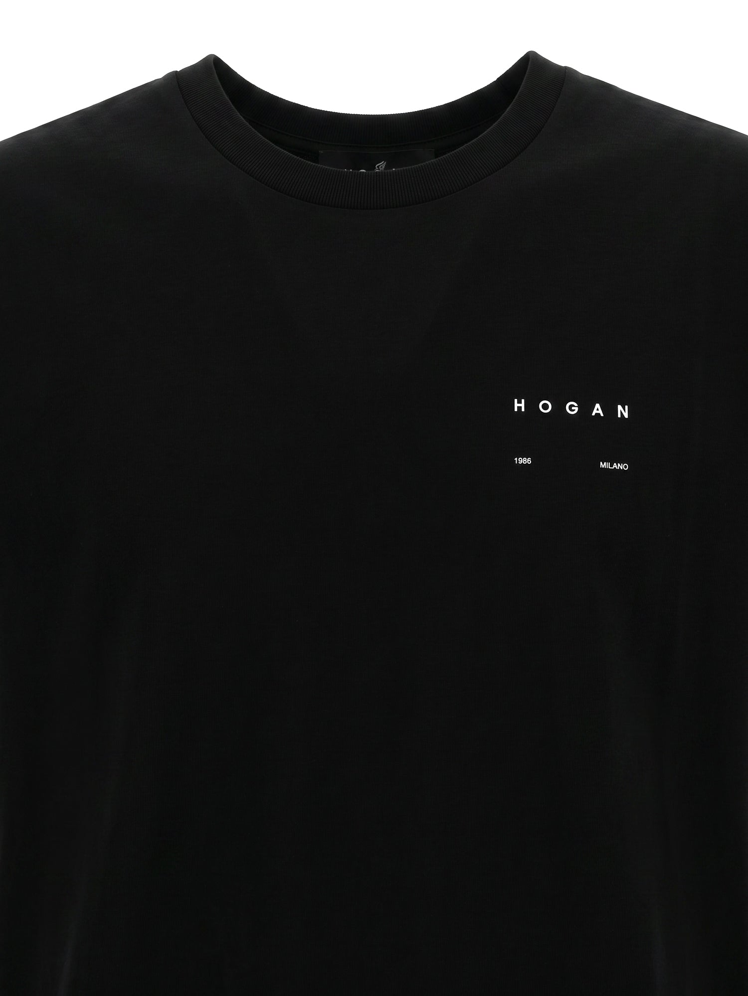 T-shirt in cotone con logo KQMB3522360ZFV B999 HOGAN 
