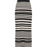 Gonna lunga a righe in maglia GOKD13207  INSPIRED BY AKEP 