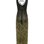 Abito lungo con stampa animalier VSKD13243  INSPIRED BY AKEP 