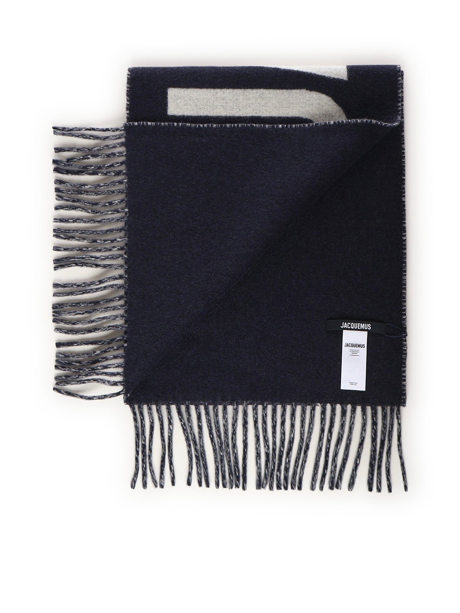 Sciarpa con frange e logo ACU00435AOT4001 380 JACQUEMUS 