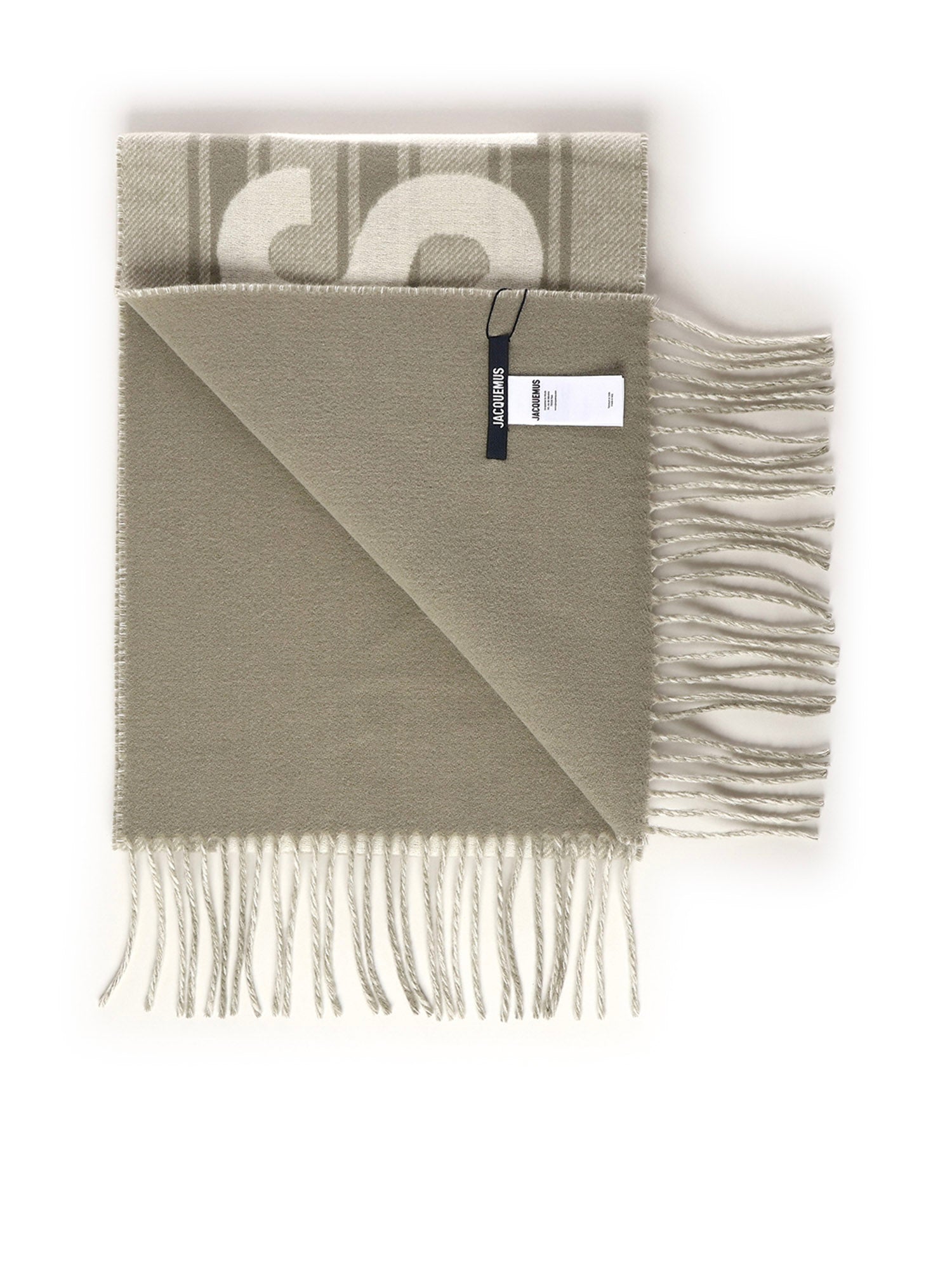 Sciarpa con frange e logo<BR/> ACU00435AOT4001 5BJ JACQUEMUS 