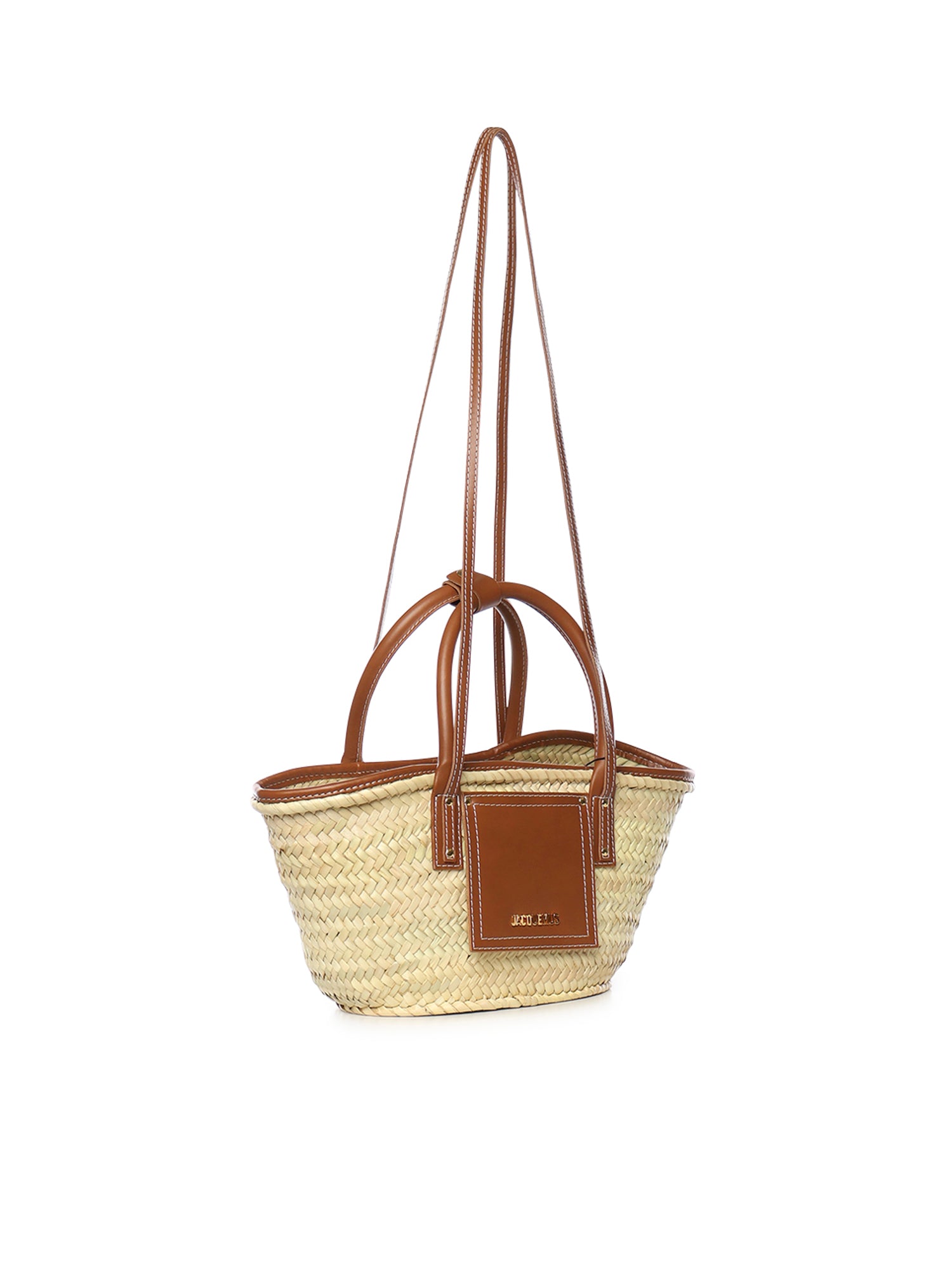 Borsa Le Petit Panier Soli in rafia e pelle BAW00044AC01C04 811 JACQUEMUS 