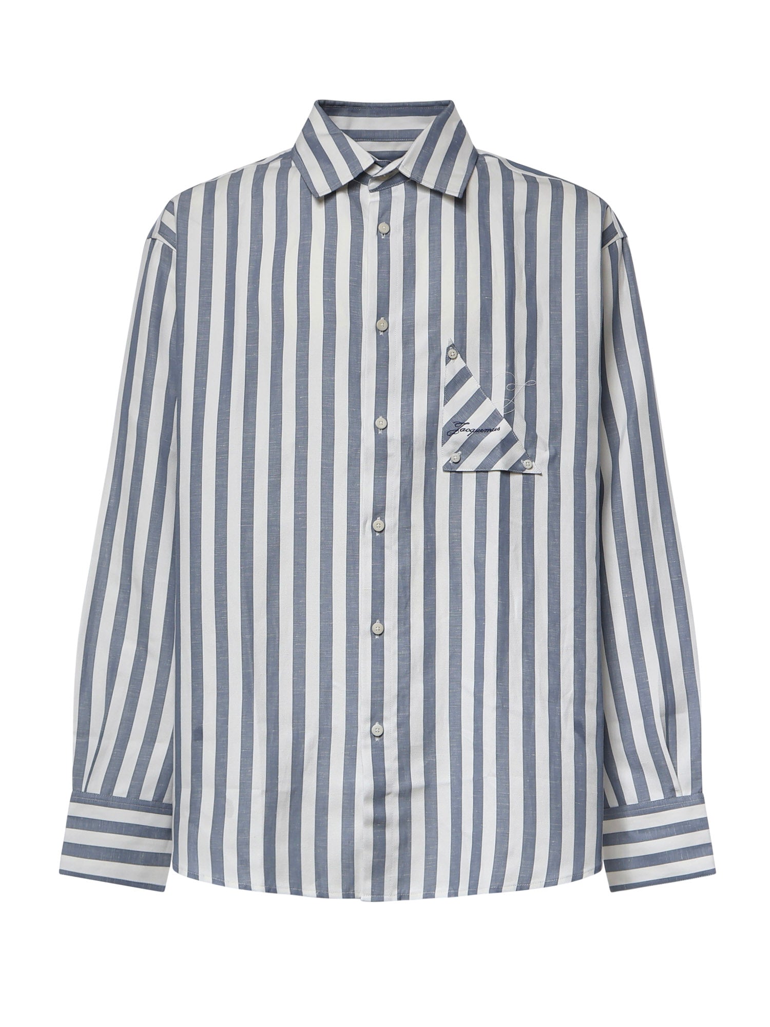 Camicia La Chemise Voilier a righe in cotone e lino SHM00624AW00855 3JK JACQUEMUS 