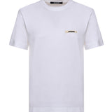T-shirt in cotone con logo TSW00550AJ00029 100 JACQUEMUS 