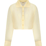 Camicia cropped Jasen in organza di seta 2413382 615 KHAITE 