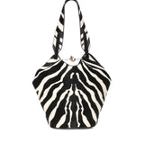 Borsa Lotus Mini in cavallino e suede H2056 1002294 KHAITE 