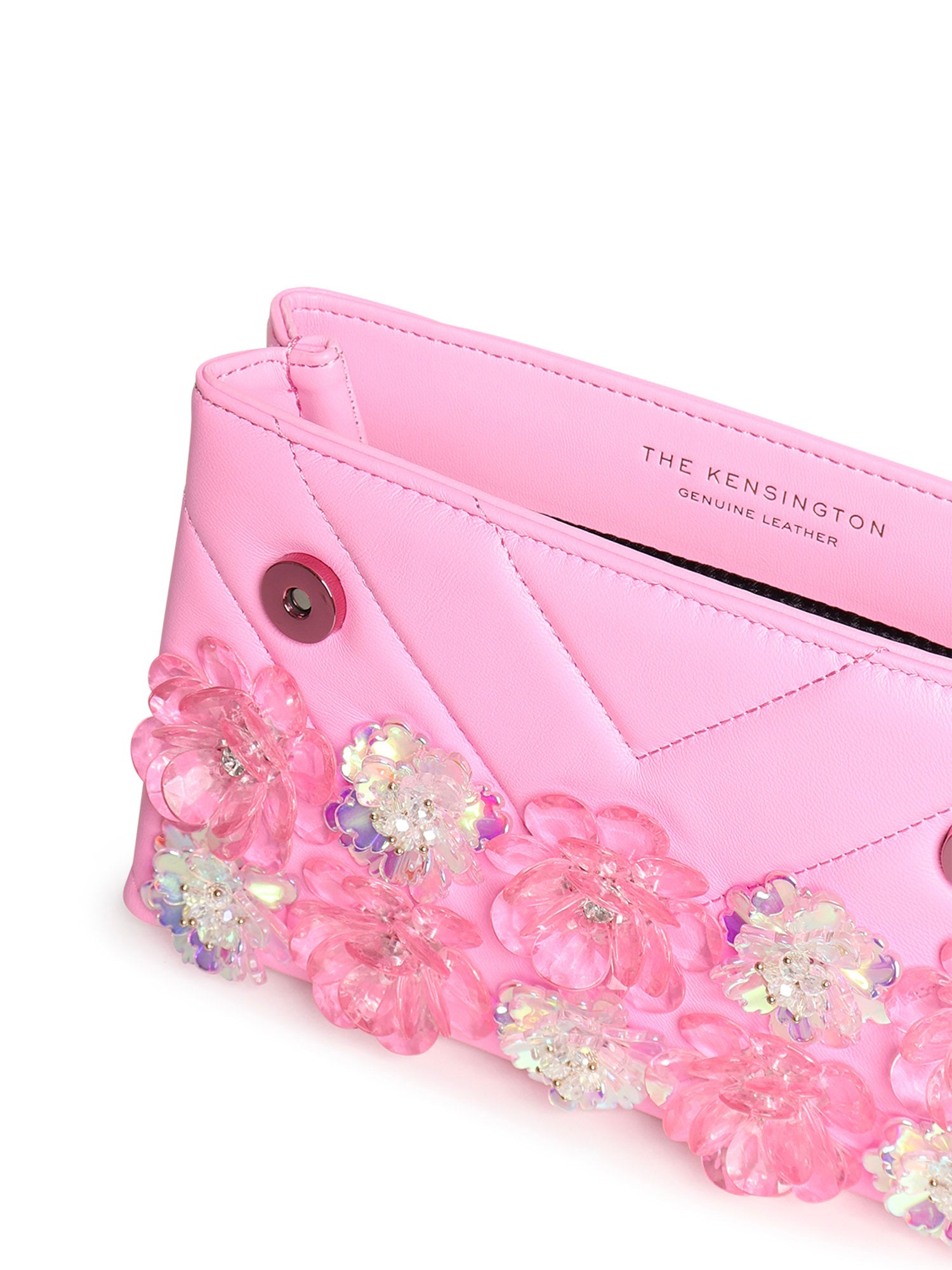 Borsa Kensington in pelle con cristalli 4373598109 PINK KURT GEIGER 
