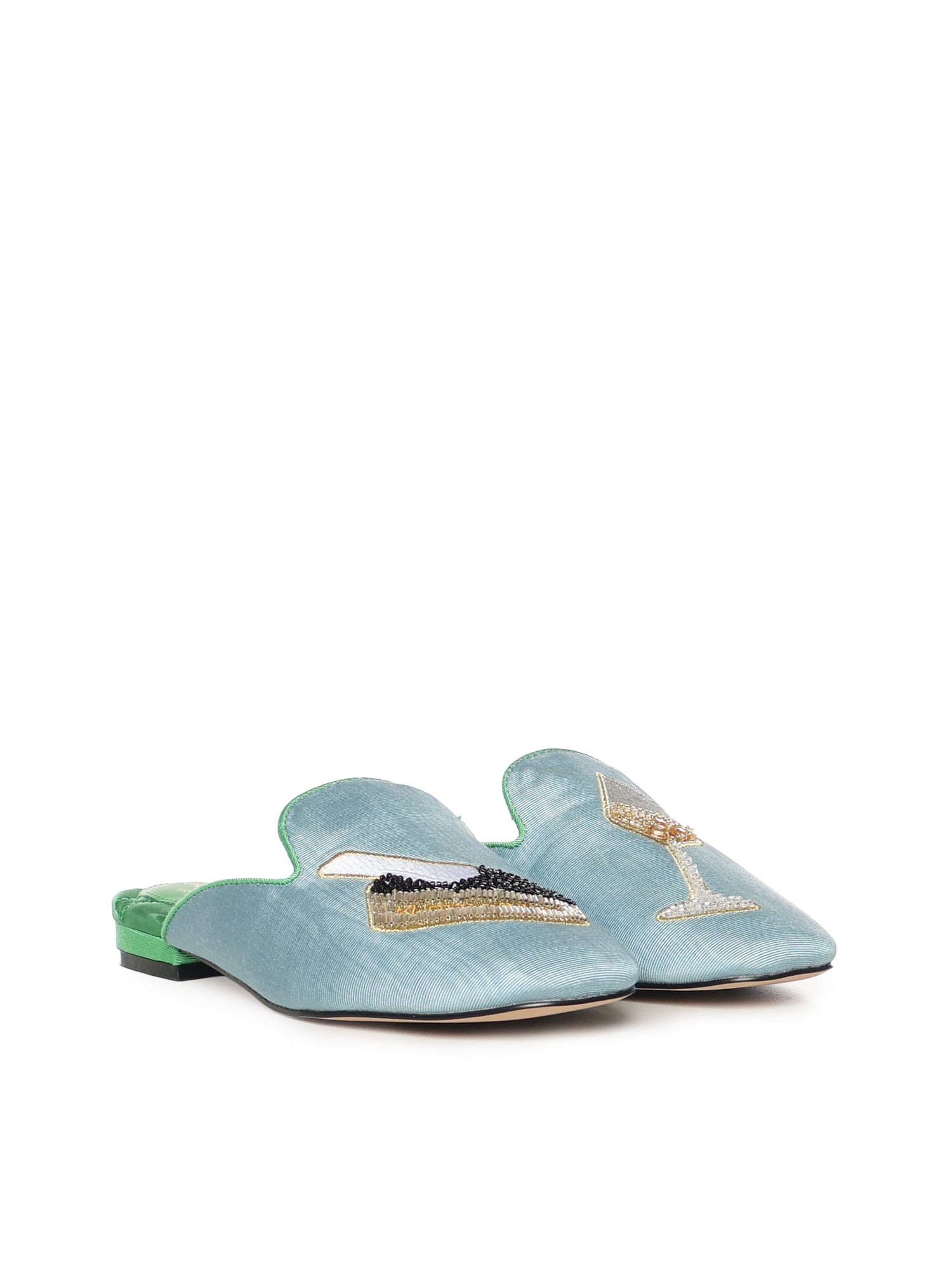 Mule Embroidered 5387783069 PALE BLUE KURT GEIGER 