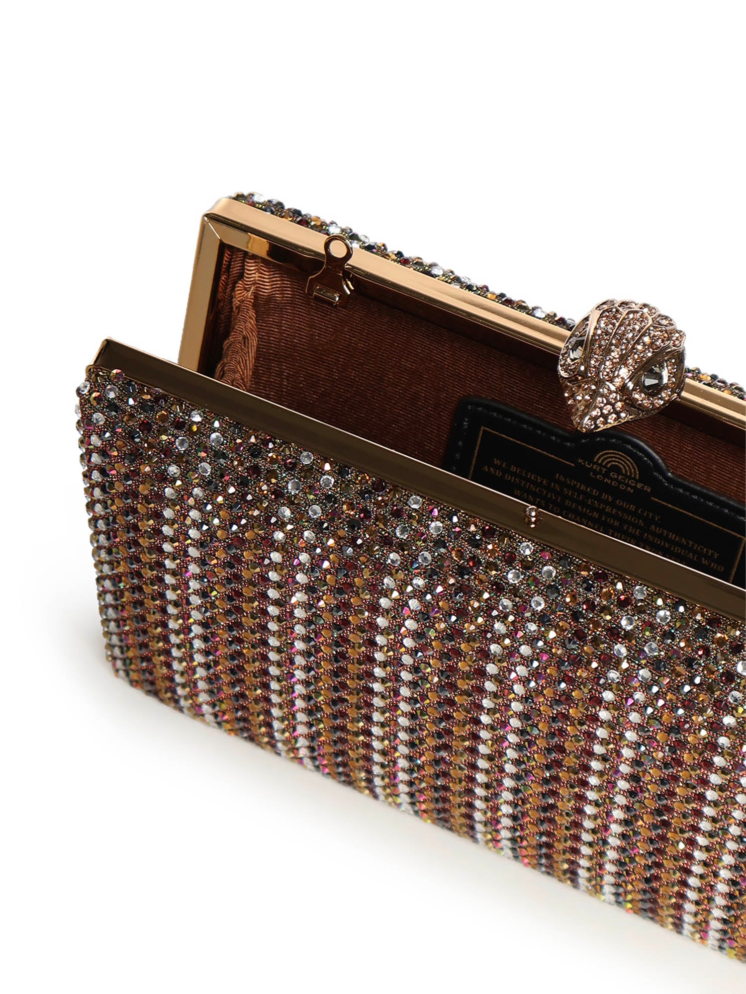 Clutch Crystal Kensington con cristalli 5569668609 BRONZE KURT GEIGER 