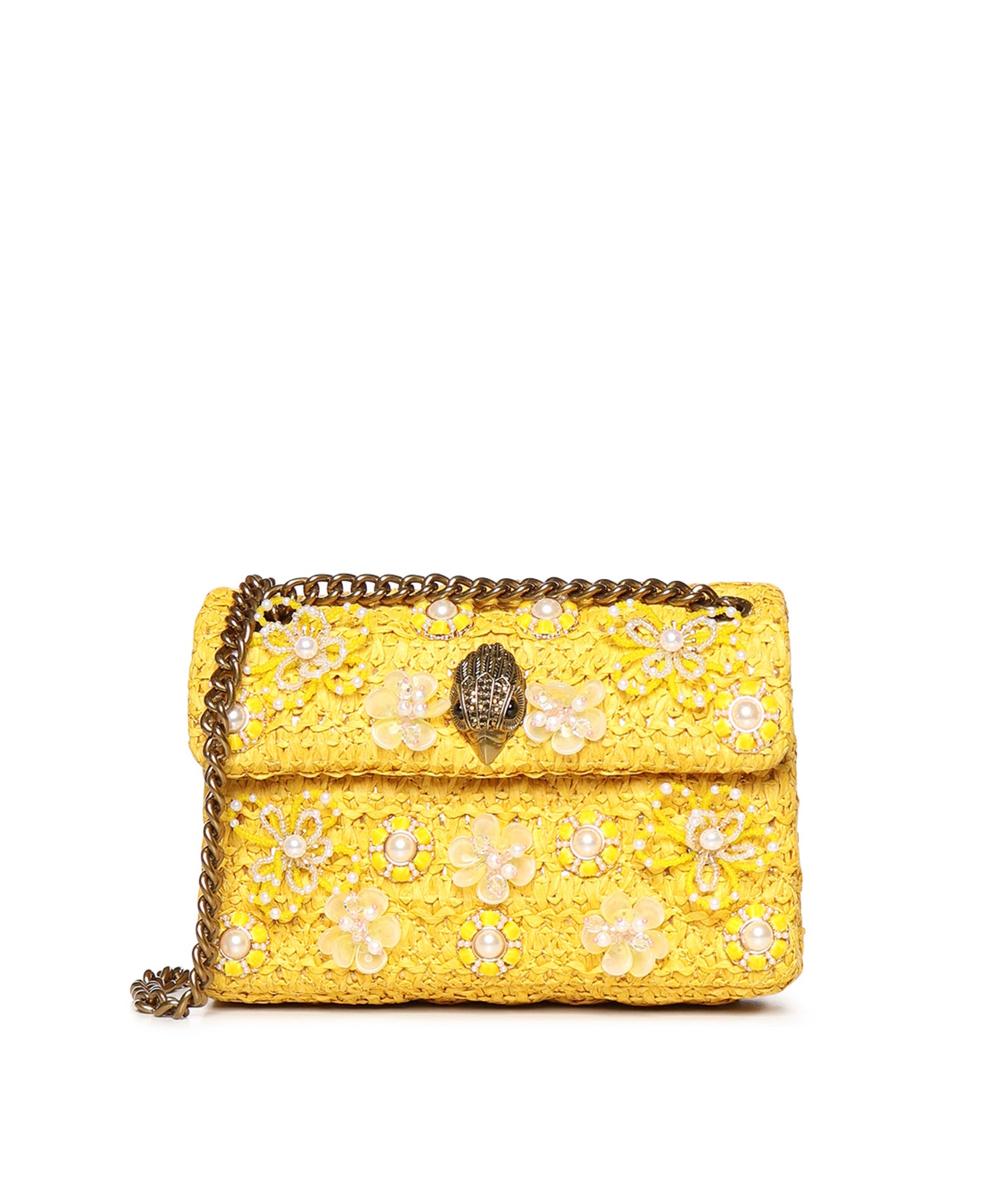 Mini bag Kensington in rafia 5576893999 YELLOW KURT GEIGER 
