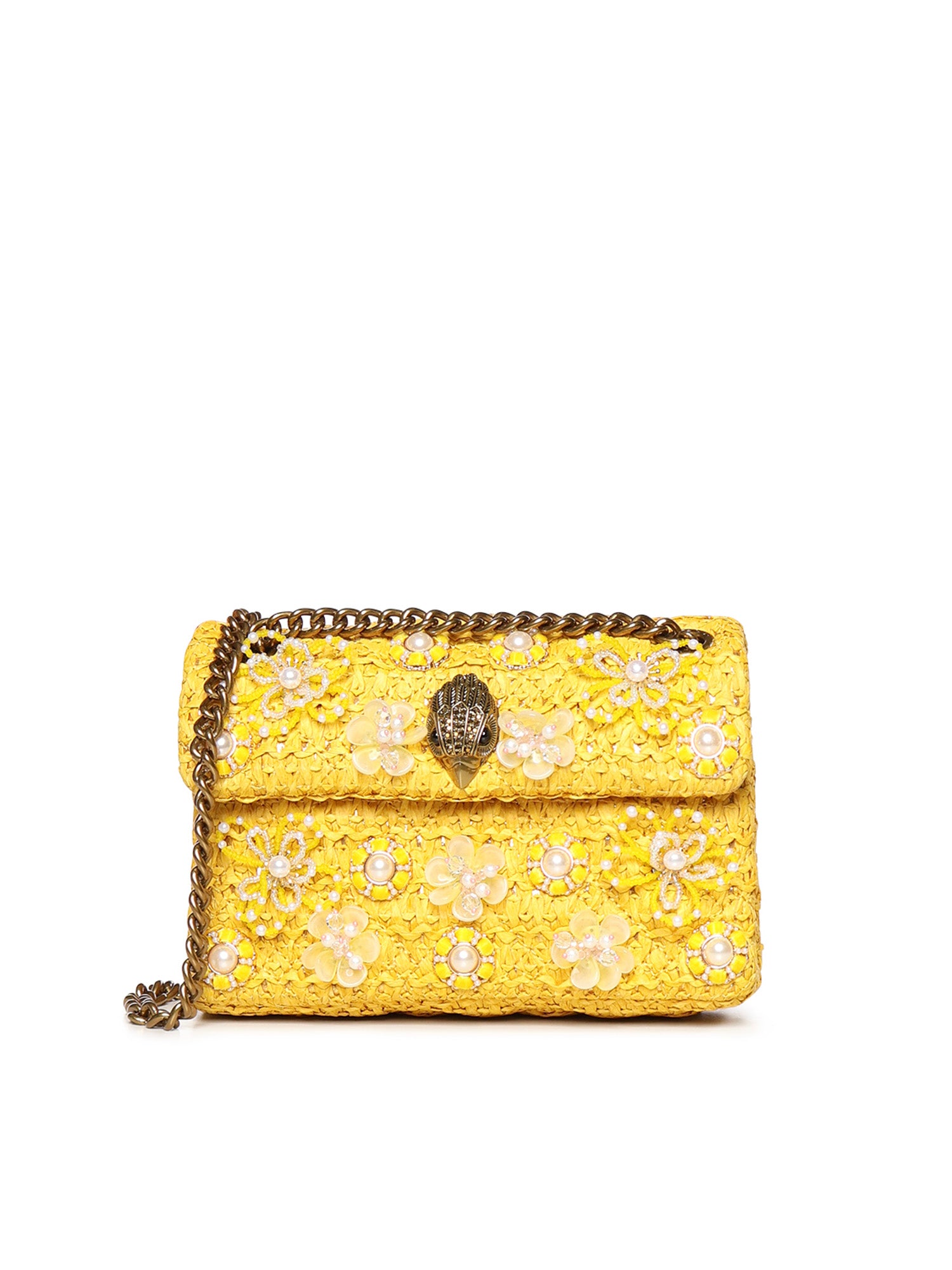 Mini bag Kensington in rafia 5576893999 YELLOW KURT GEIGER 