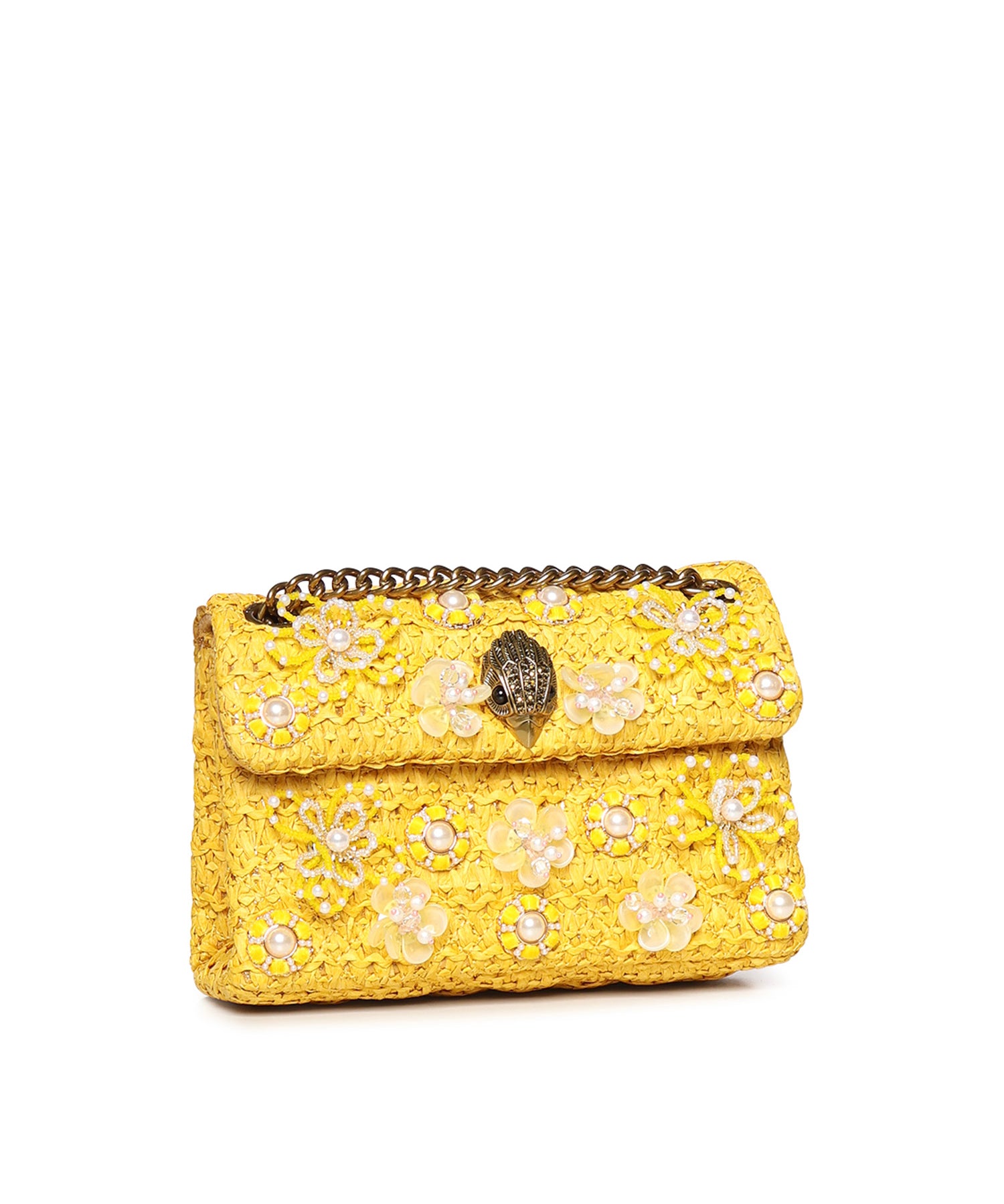 Mini bag Kensington in rafia 5576893999 YELLOW KURT GEIGER 