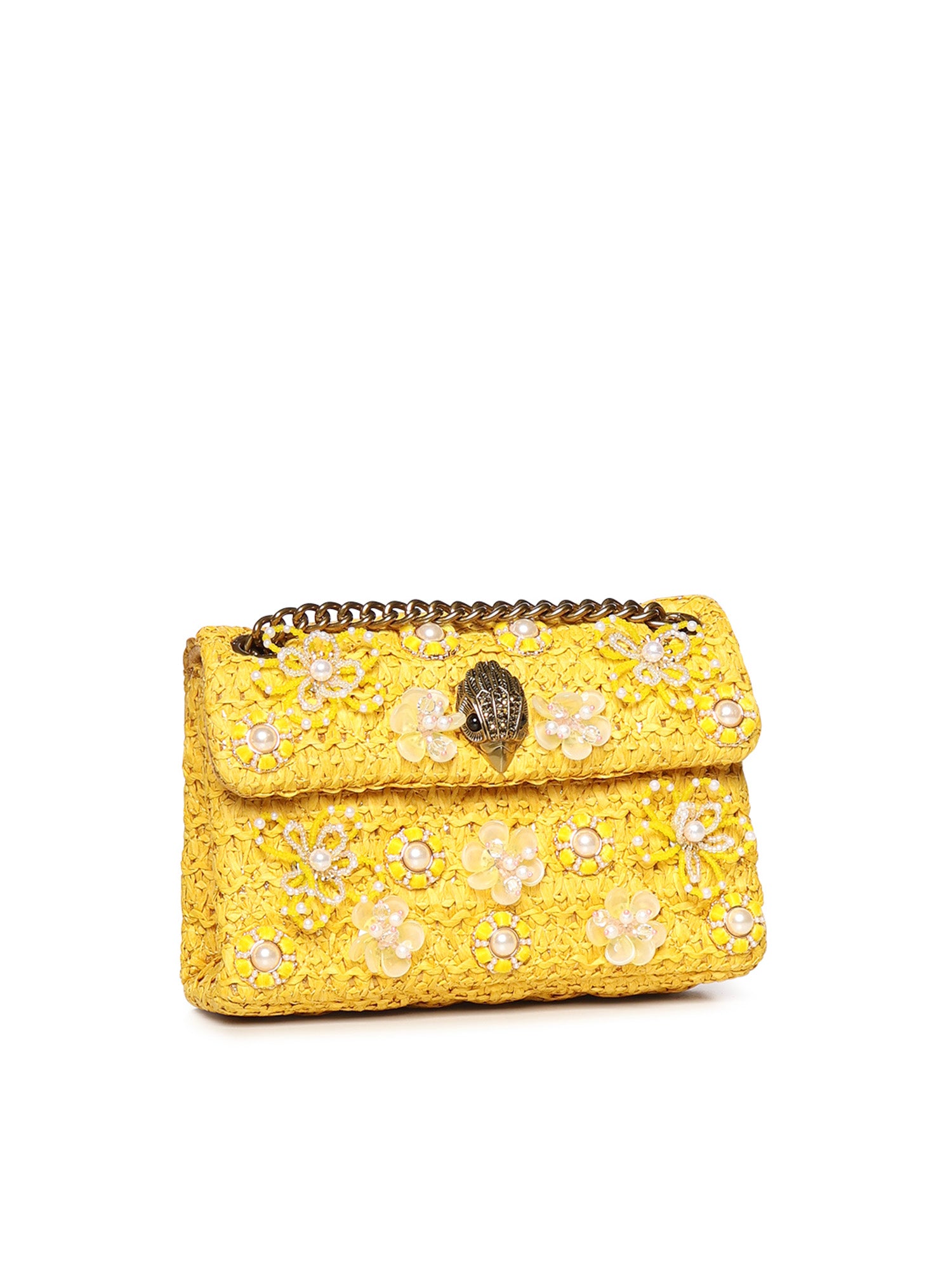 Mini bag Kensington in rafia 5576893999 YELLOW KURT GEIGER 