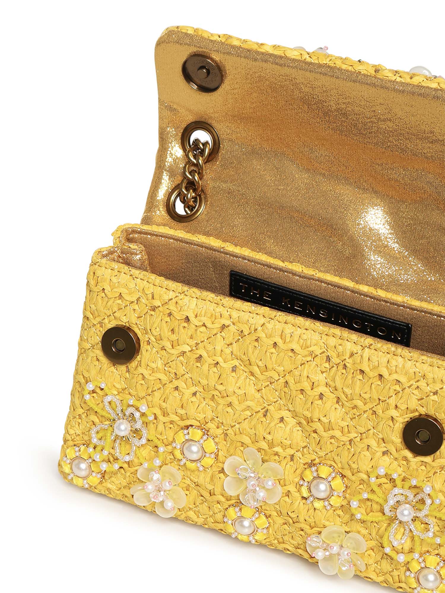 Mini bag Kensington in rafia 5576893999 YELLOW KURT GEIGER 