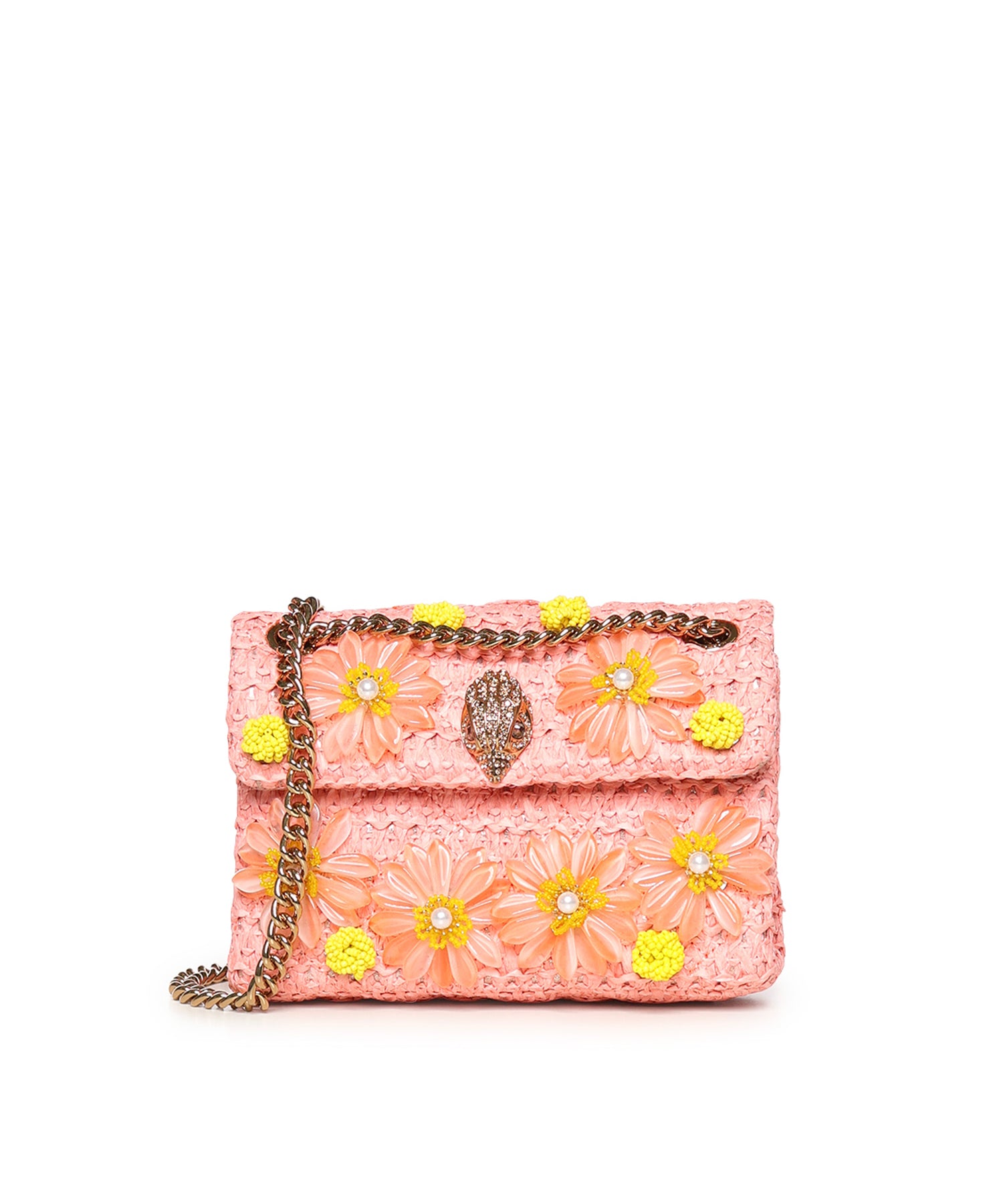 Mini bag Kensington in rafia 5576896999 PEACH KURT GEIGER 