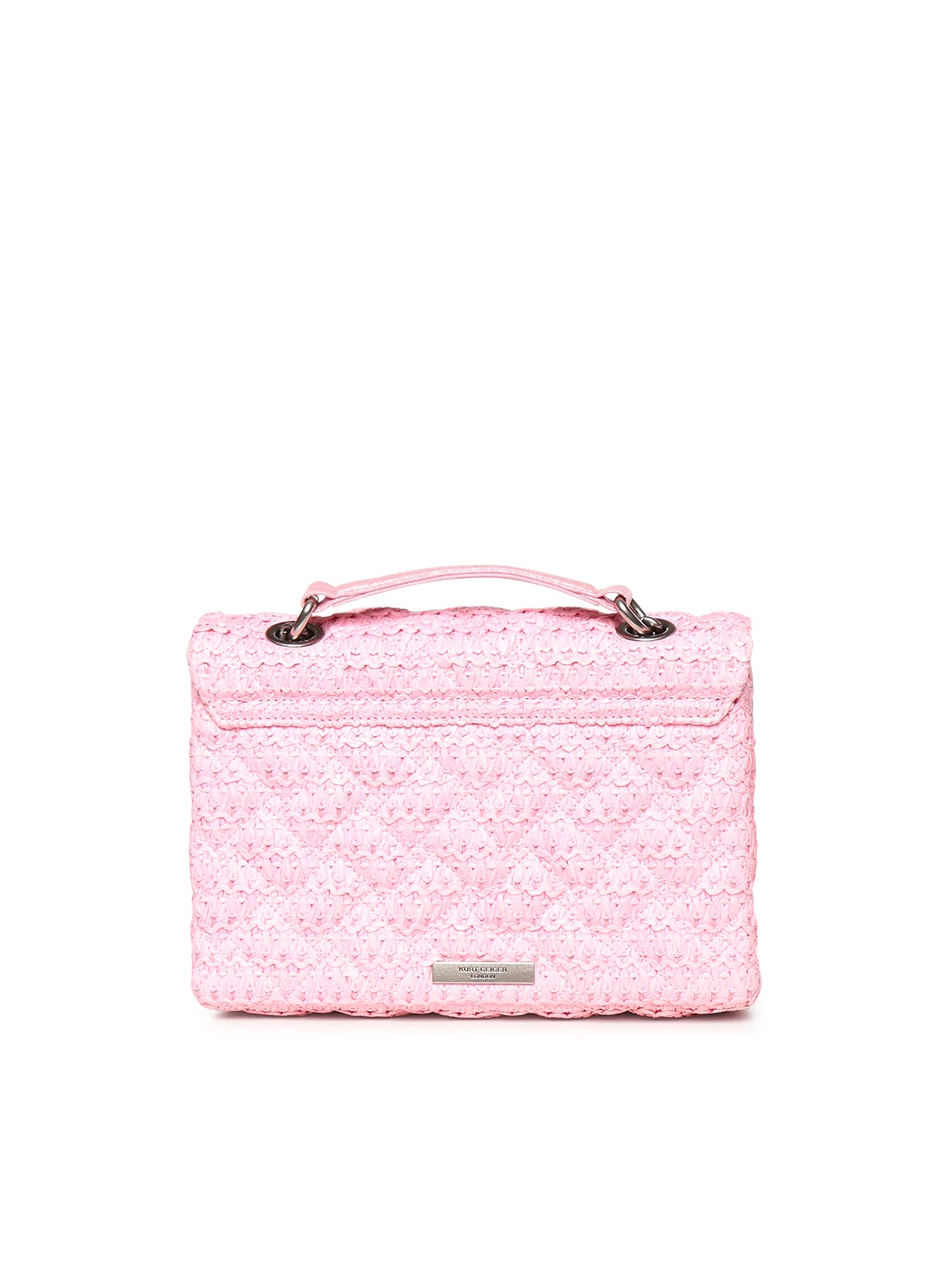 Borsa Kensington in rafia 5582698999 PINK KURT GEIGER 