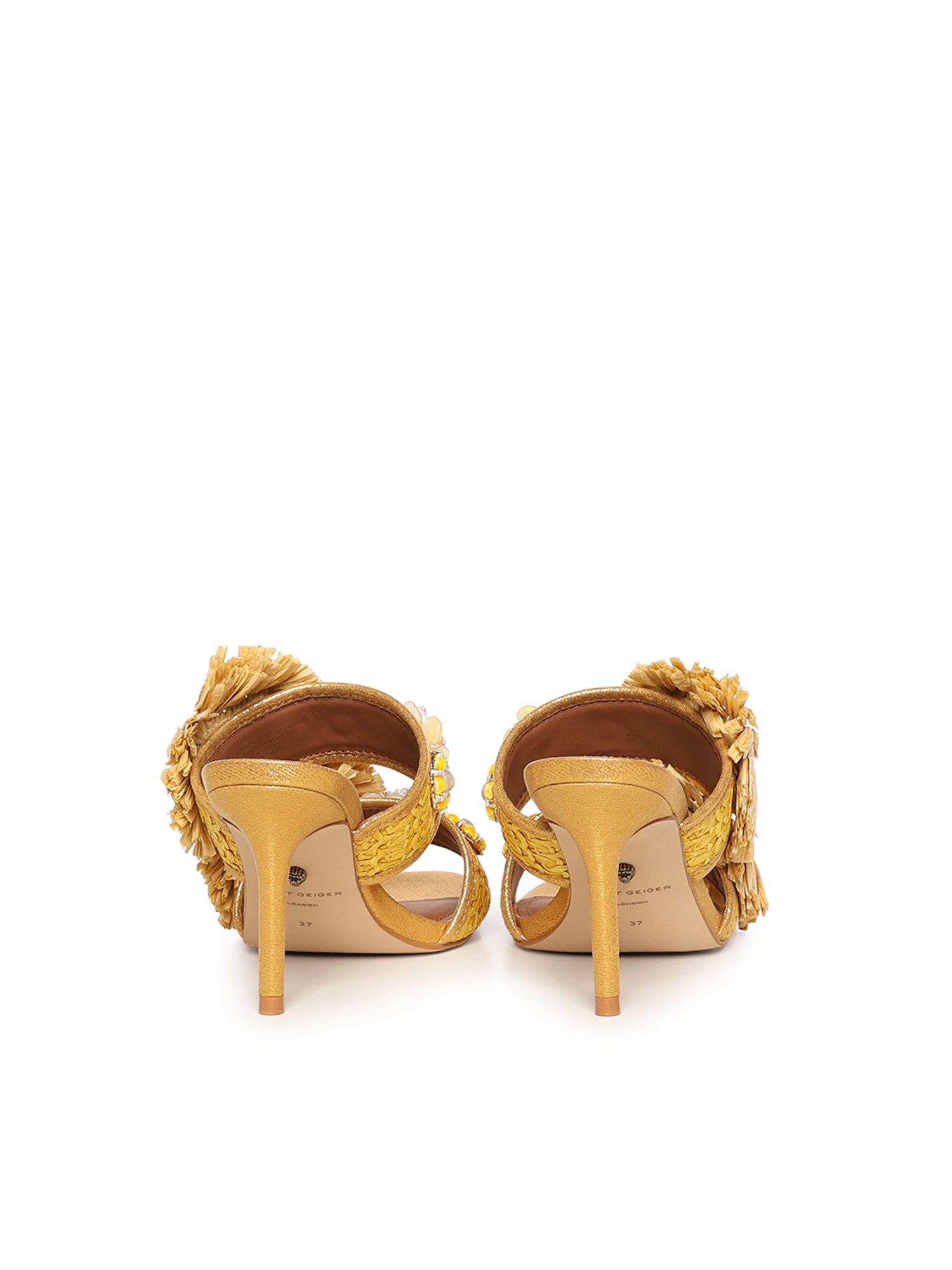 Mules in rafia 5595793999 YELLOW KURT GEIGER 