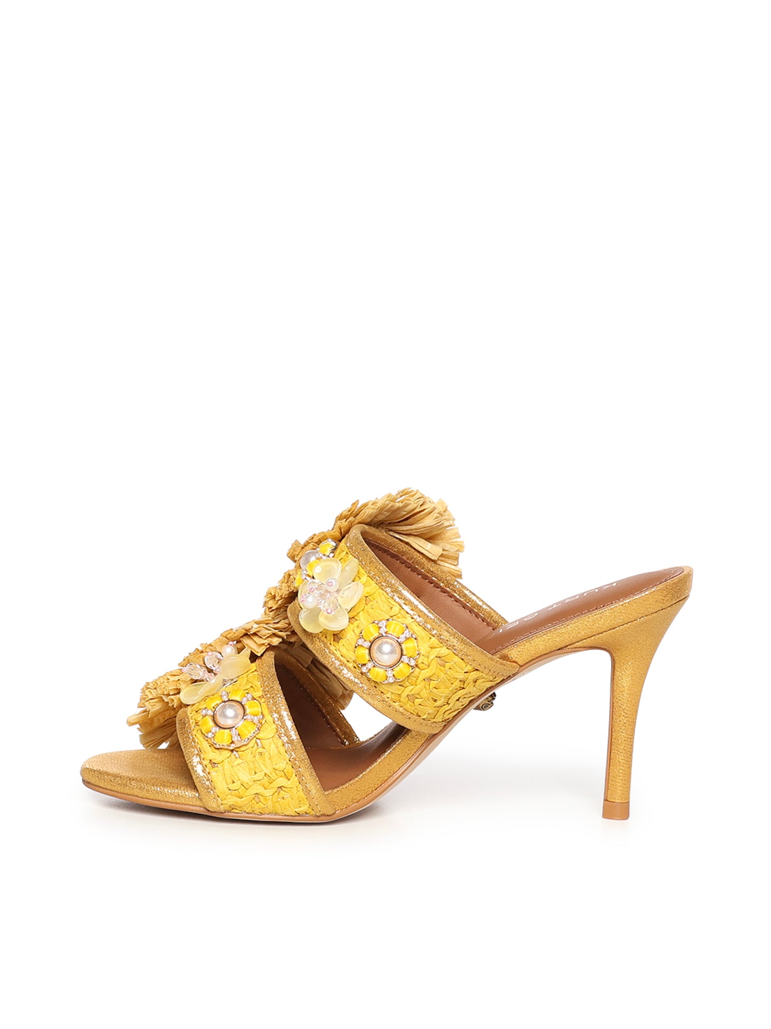 Mules in rafia 5595793999 YELLOW KURT GEIGER 