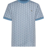 T-shirt in jacquard con monogramma<BR/> TH1197 1QI LACOSTE 