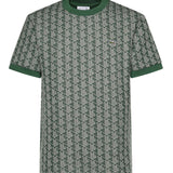 T-shirt in jacquard con monogramma<BR/> TH1197 D1R LACOSTE 
