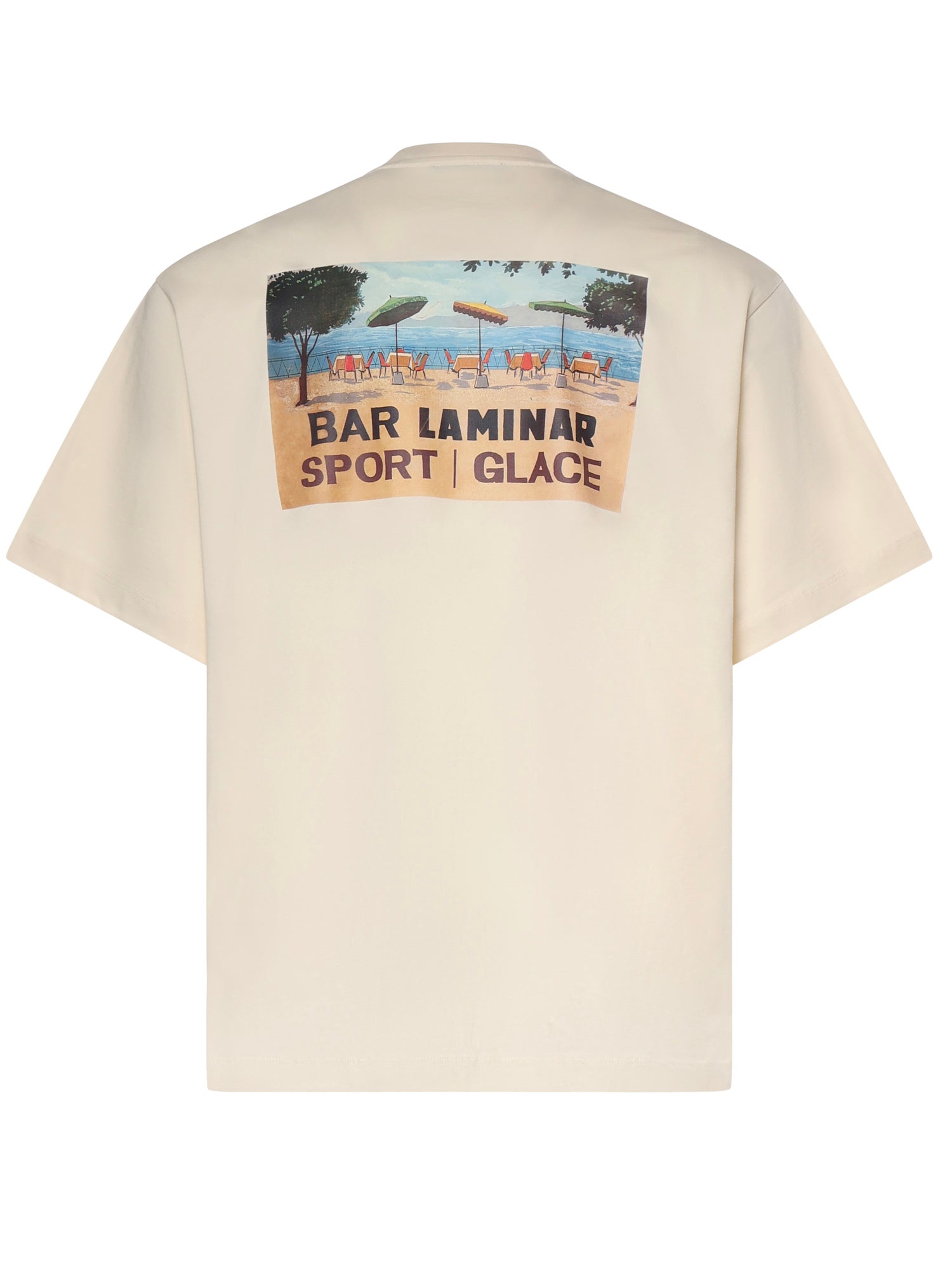 T-shirt in compact jersey con stampa JG00079UL 520001200 LAMINAR 
