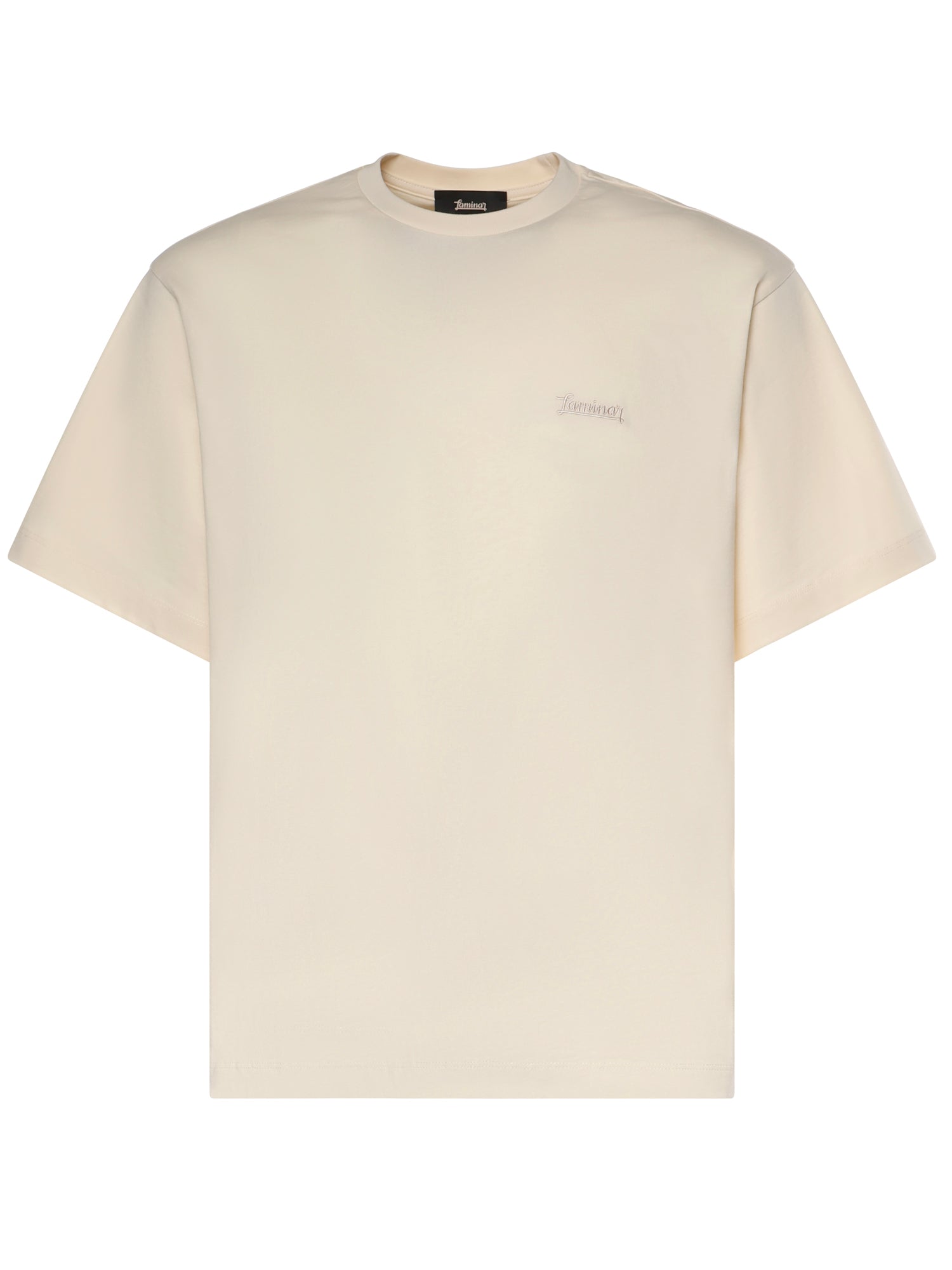 T-shirt in compact jersey con stampa JG00079UL 520001200 LAMINAR 