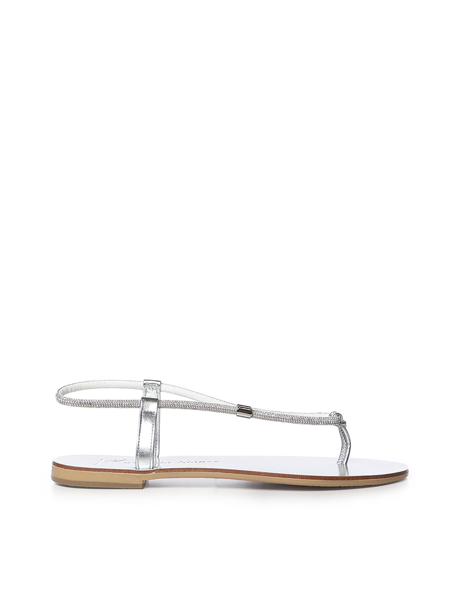 Sandali in pelle con cristalli 53TCM SILVER LAS MEDITERRANEAS 