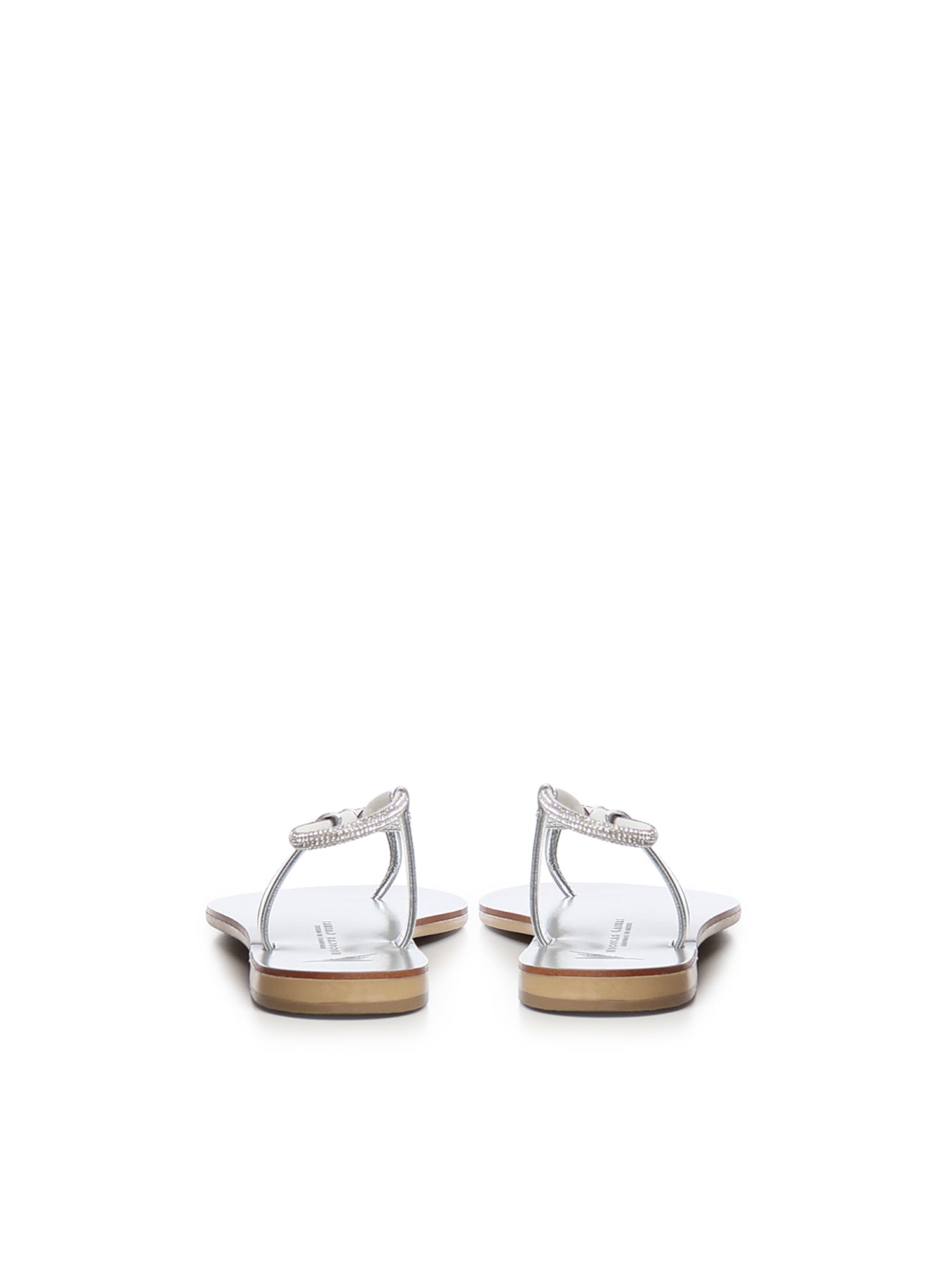 Sandali in pelle con cristalli 53TCM SILVER LAS MEDITERRANEAS 