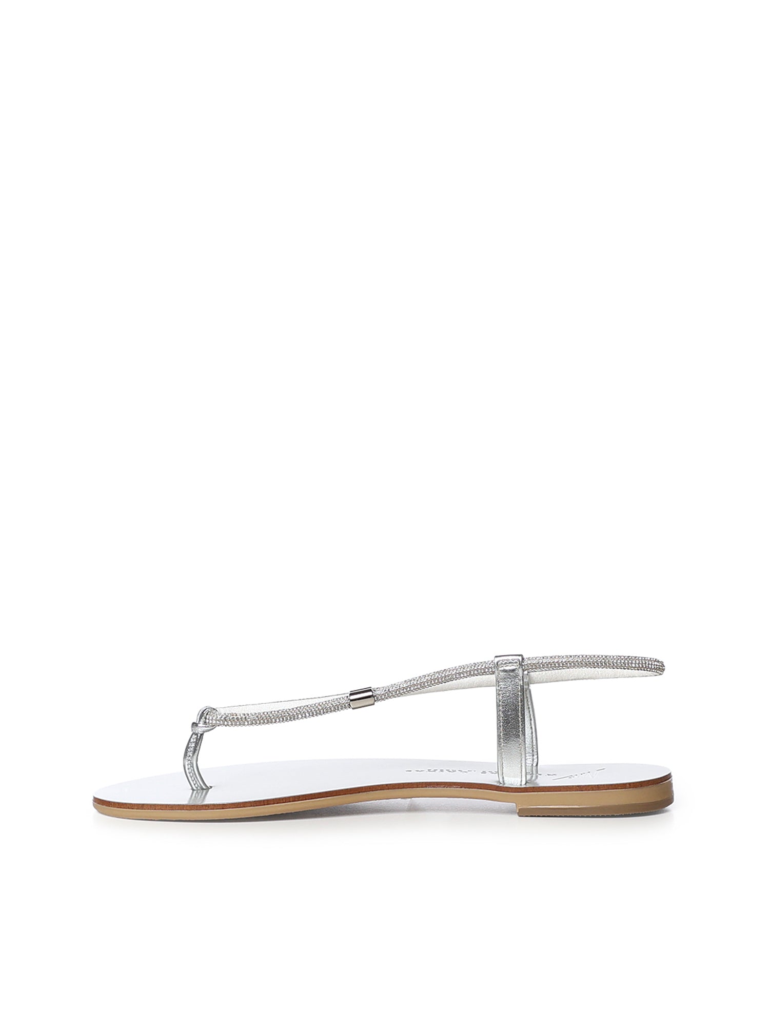 Sandali in pelle con cristalli 53TCM SILVER LAS MEDITERRANEAS 