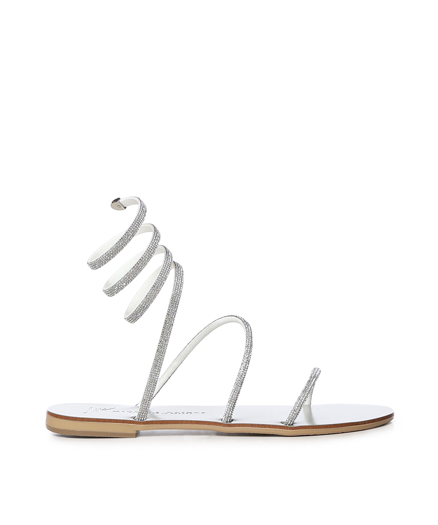 Sandali in pelle con cristalli 64CEM SILVER LAS MEDITERRANEAS 