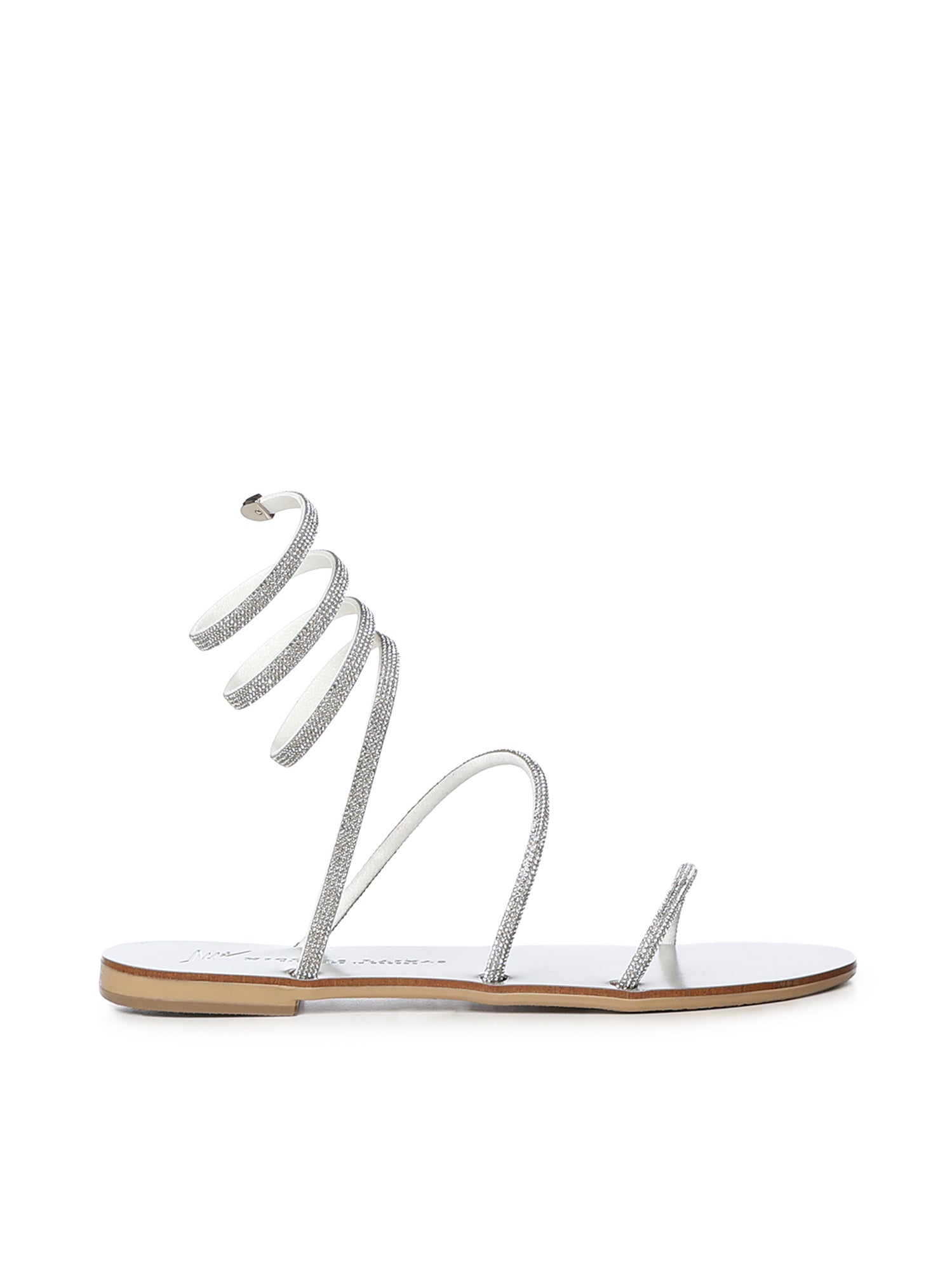Sandali in pelle con cristalli 64CEM SILVER LAS MEDITERRANEAS 