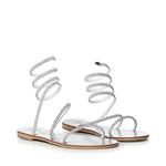 Sandali in pelle con cristalli 64CEM SILVER LAS MEDITERRANEAS 