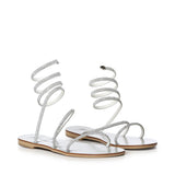 Sandali in pelle con cristalli 64CEM SILVER LAS MEDITERRANEAS 