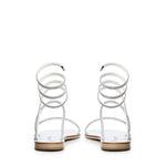 Sandali in pelle con cristalli 64CEM SILVER LAS MEDITERRANEAS 