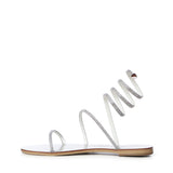 Sandali in pelle con cristalli 64CEM SILVER LAS MEDITERRANEAS 
