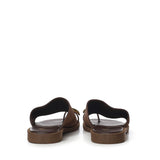 Sandali in suede V325A BROWN/GOLD LAS MEDITERRANEAS 