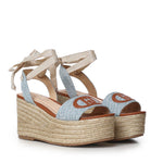 Sandali in denim con zeppa SA6085TX523 S1106 LIU JO 