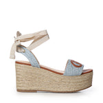 Sandali in denim con zeppa SA6085TX523 S1106 LIU JO 