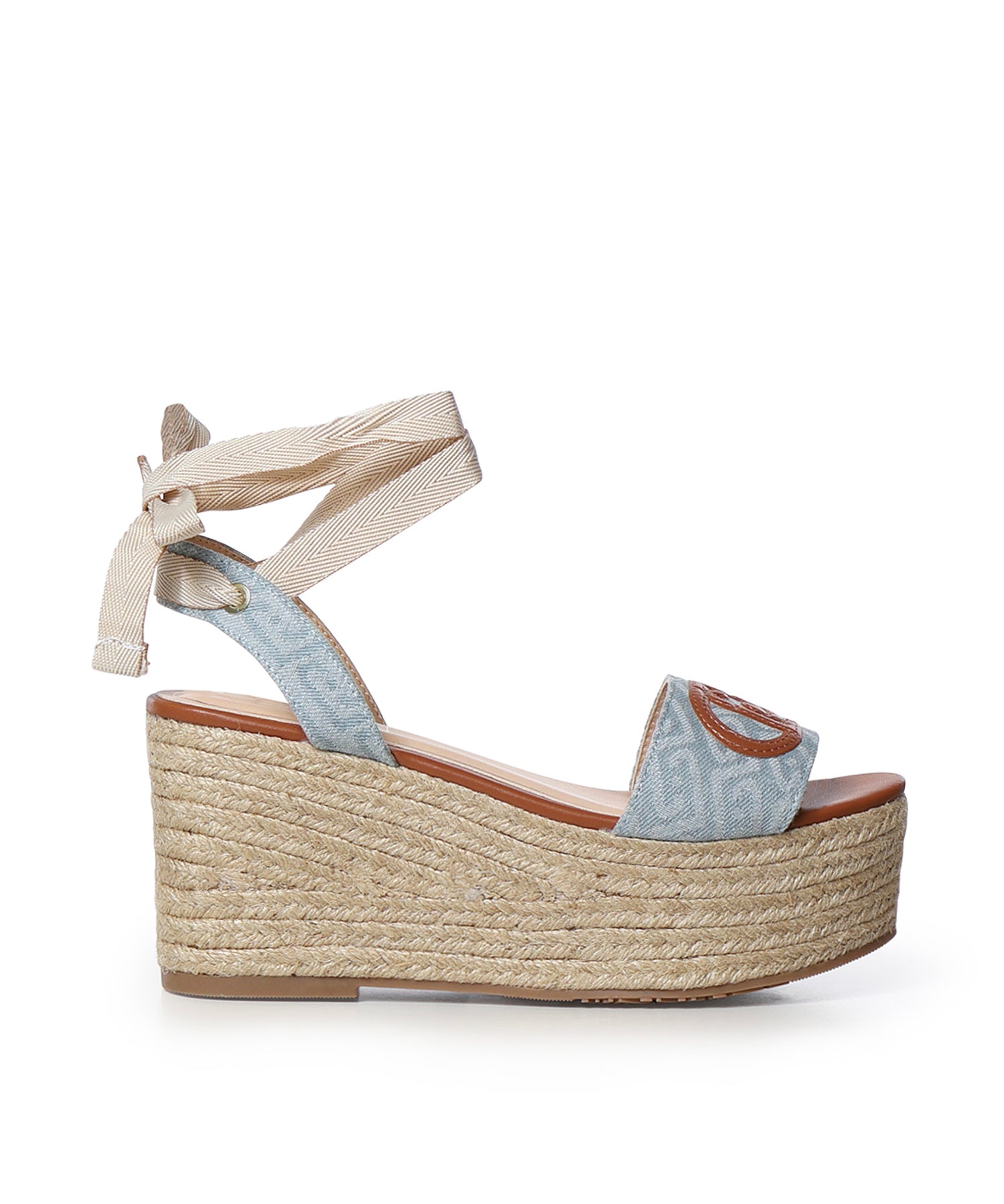 Sandali in denim con zeppa SA6085TX523 S1106 LIU JO 