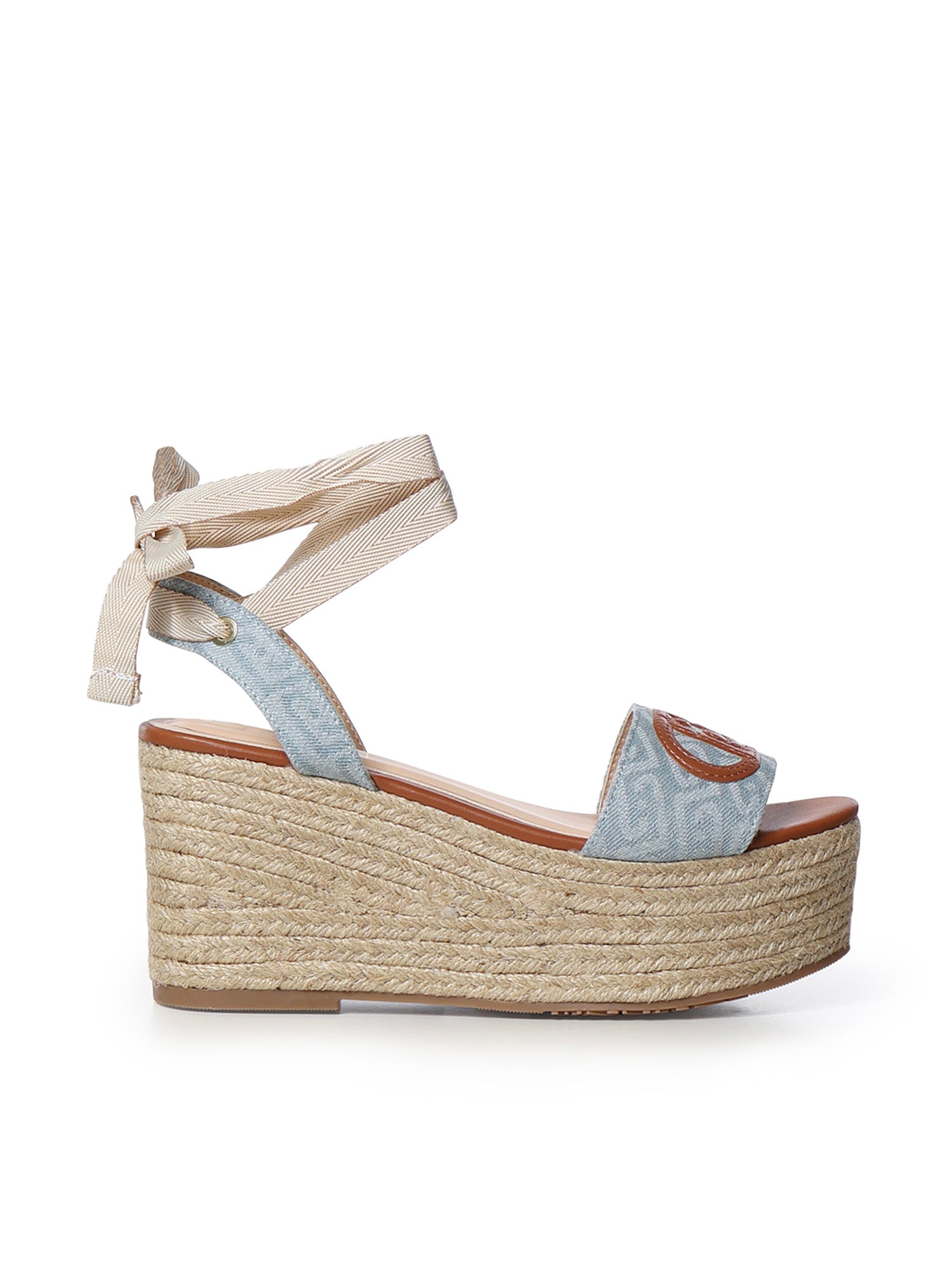 Sandali in denim con zeppa SA6085TX523 S1106 LIU JO 