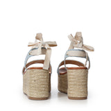 Sandali in denim con zeppa SA6085TX523 S1106 LIU JO 