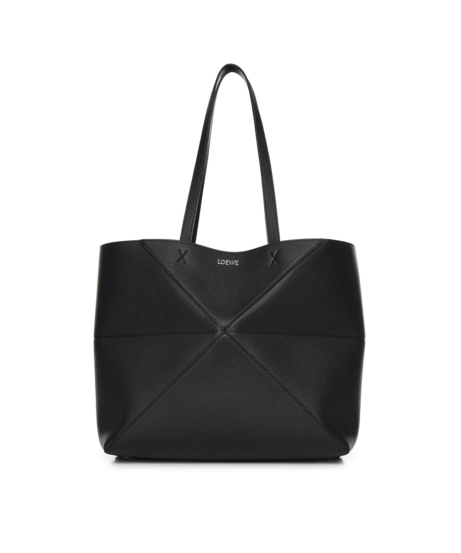Borsa Tote Puzzle Fold media in pelle di vitello A779PEWX04 1100 LOEWE 