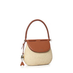Borsa Pescador media in rafia e pelle AFSHFSHX02 2435 LOEWE 