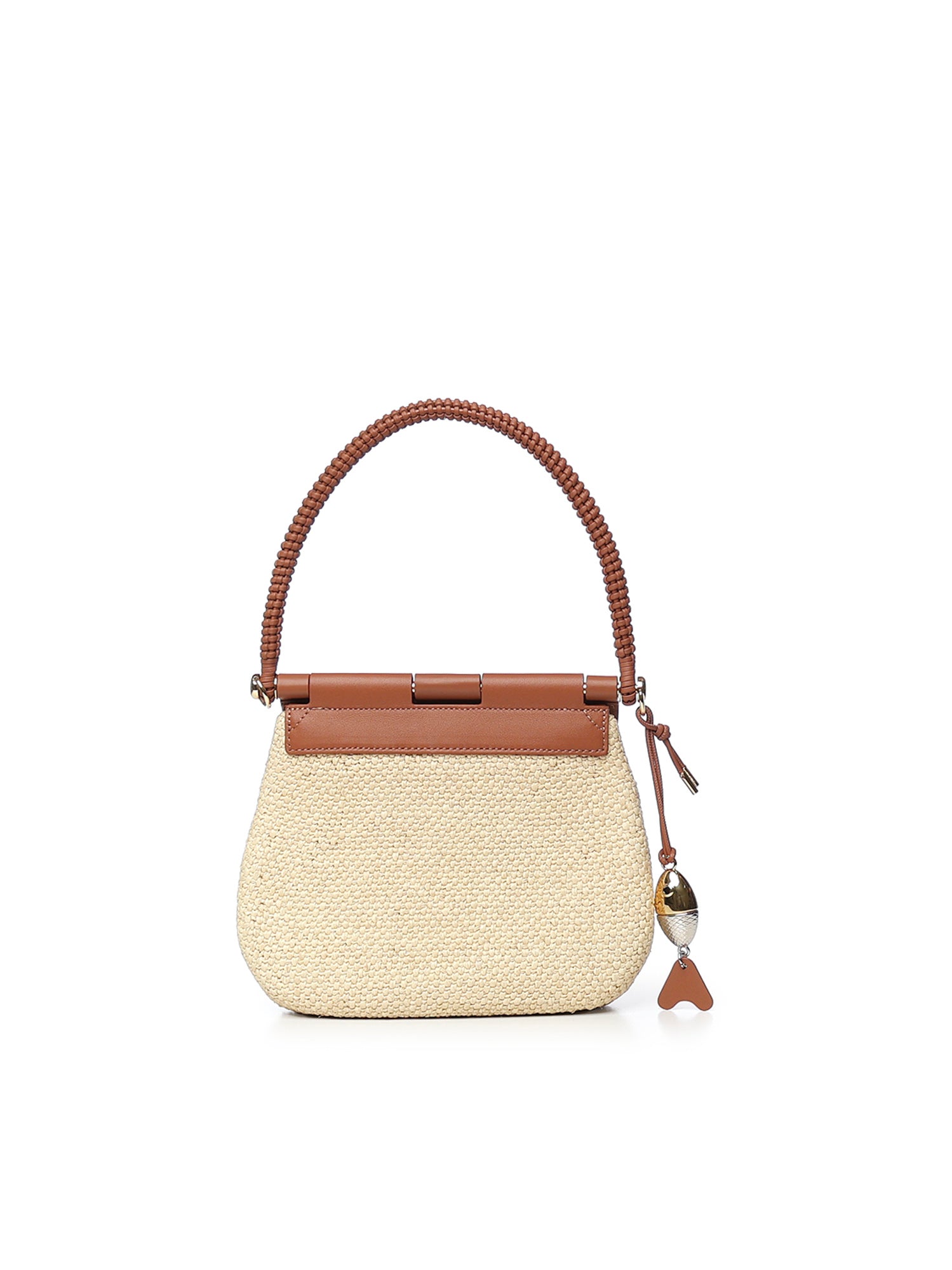 Borsa Pescador media in rafia e pelle AFSHFSHX02 2435 LOEWE 