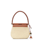 Borsa Pescador media in rafia e pelle AFSHFSHX02 2435 LOEWE 