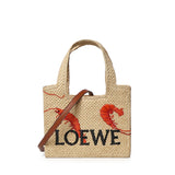 Borsa tote LOEWE Font mini in rafia ALF1V46X15 2515 LOEWE 