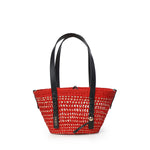Borsa cesto Braid piccola in palma Iraca e pelle di vitello ASCPIBSX01 7116 LOEWE 