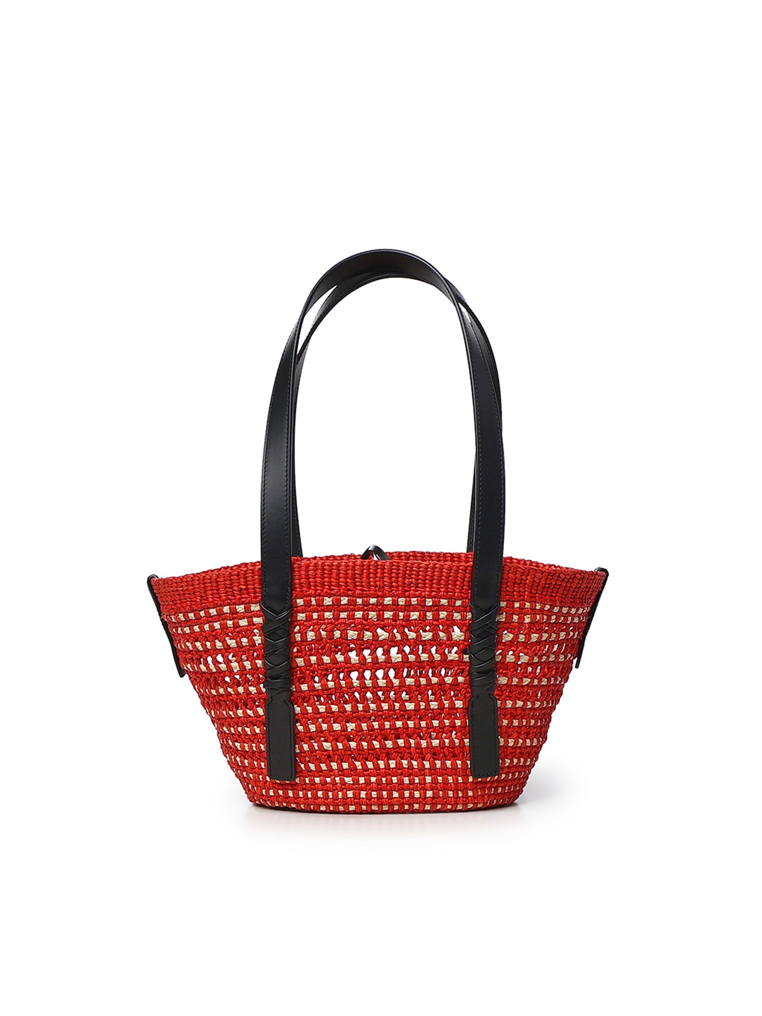 Borsa cesto Braid piccola in palma Iraca e pelle di vitello ASCPIBSX01 7116 LOEWE 