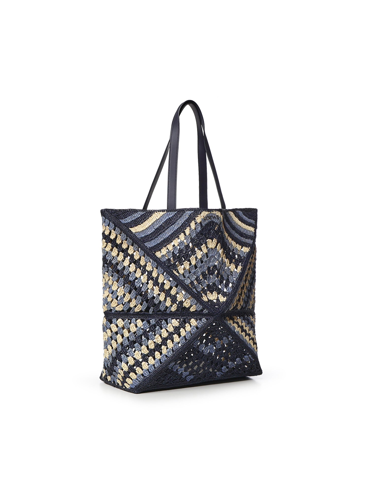 Borsa tote Puzzle Fold XL in rafia B779Q18X57 0150 LOEWE 